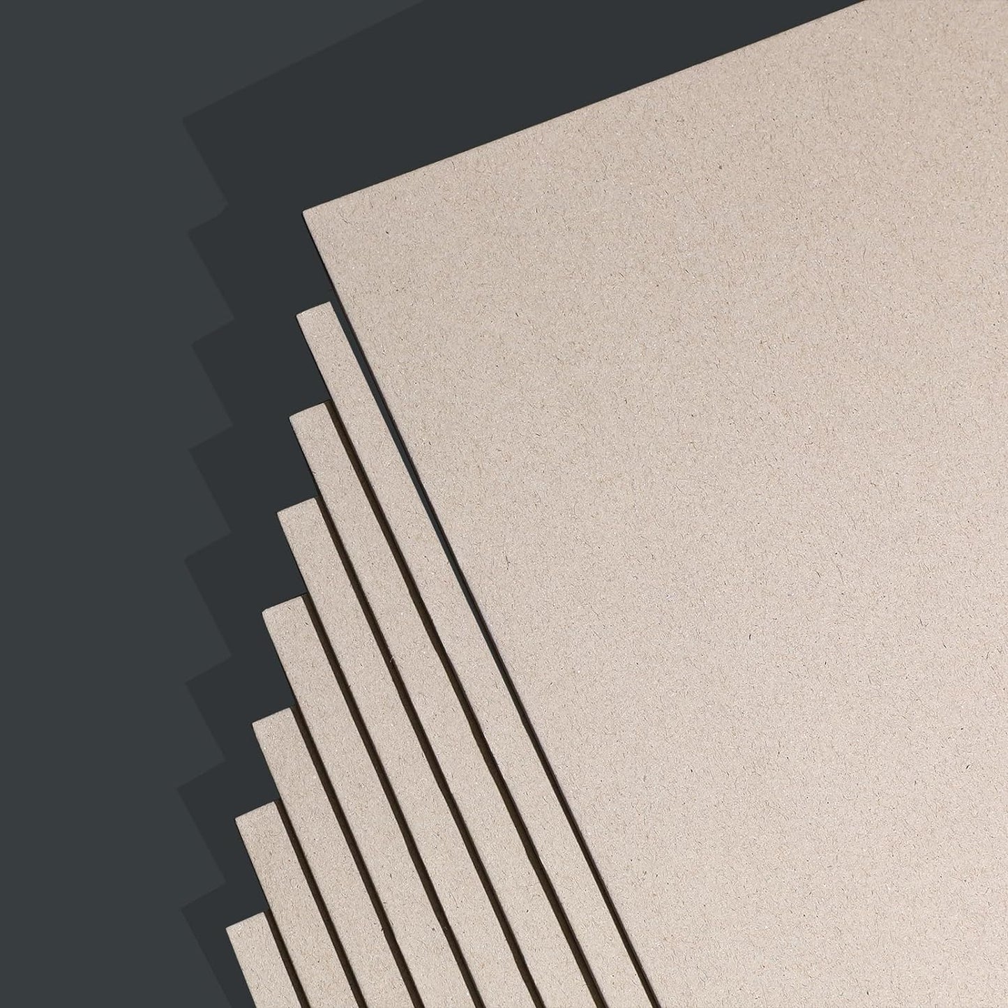 25 Pcs Book Board, Binder Board, Cover Board, Heavy Duty Chipboard for Book Binding, DIY Cardboard (Gray, 10 x 10 Inch 80PT)