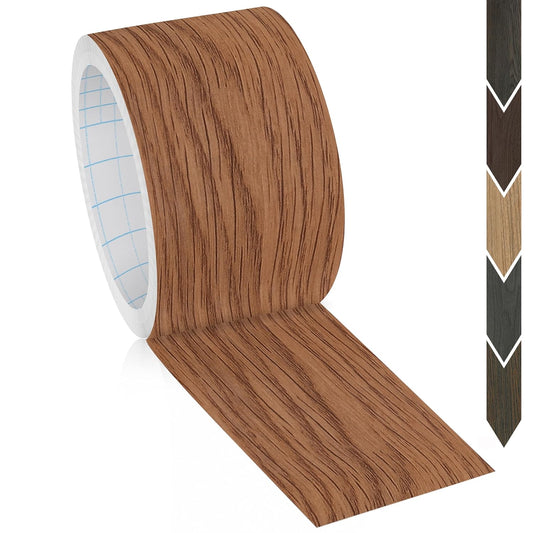 GSCIT Club Wood Grain Repair Tape, 2.4 inch X 250ft Self Adhesive Red Oak Grain Repair Patch for Tables, Chairs, Baseboards, Doors, Windows, Floors, Handicraft DIY.