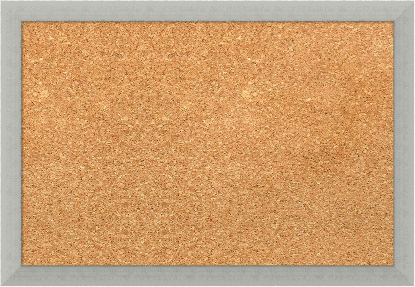 Amanti Art Natural Cork Board for Wall, 14x20 Vision Board with Silver Wood Frame, Small Corkboard Office Decor for Home Organization, Casual Corkboard Pinboard to Display Items for Home Organization