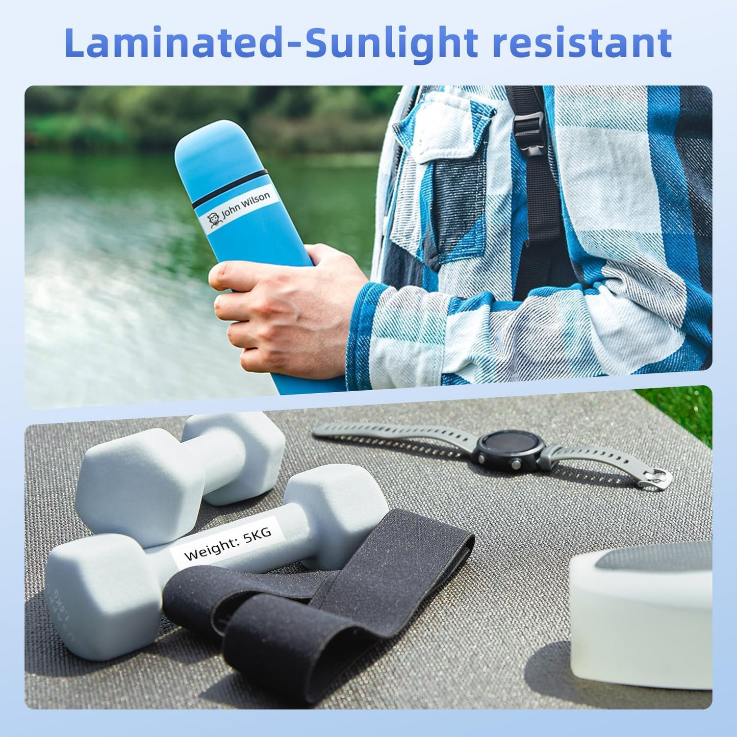 Label KINGDOM 18mm 0.7” Label Maker Tape Compatible with Brother P Touch TZe-241 Laminated White TZ Tape for PT-D410 D400 D600 P700 Printer, TZ-241 (3/4in x 26.2ft) 4-Pack