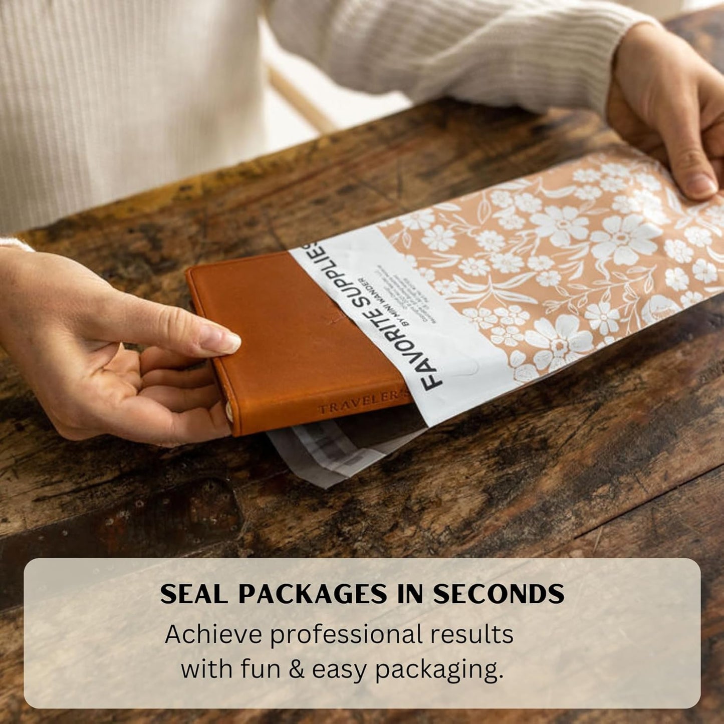 Poly Mailers 6x9 In 100 Pack Small Shipping Bags Strong Thick Mailing Envelopes | Self Sealing Adhesive | Waterproof & Tear Resistant | Small Business Packaging for Clothing - Floral Dusty Pink