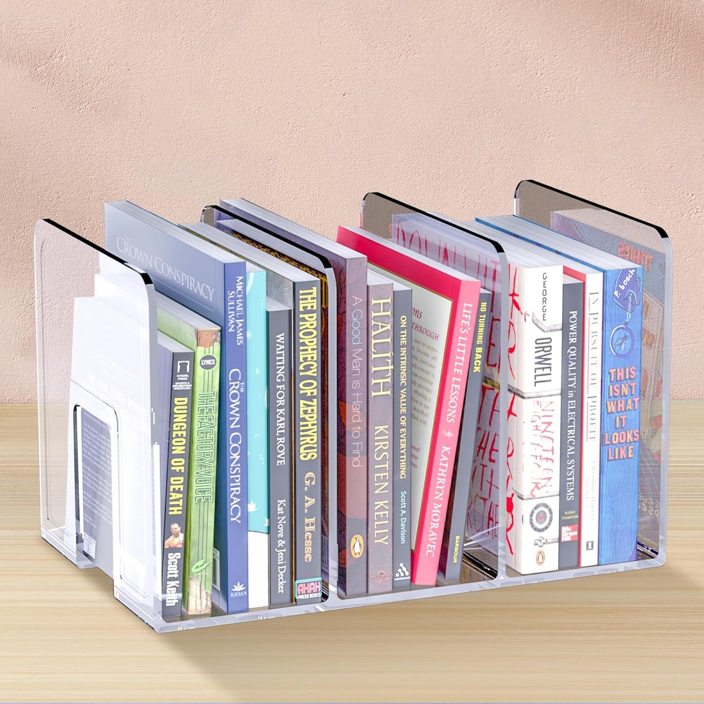 4PCS purse organizer for closet,handbag storage,book holder,bag organizer,acrylic desk file organizer,clutch divider,desk accessories workspace organizers