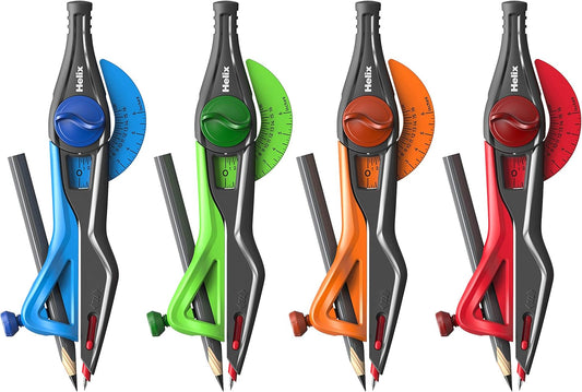 Maped - Plastic Locking Compass with Universal Holder - Precision Drawing - Enhanced Safety - Durable Design - Bulk Pack of 50 - Draws up to 12 Inch Diameter Circle