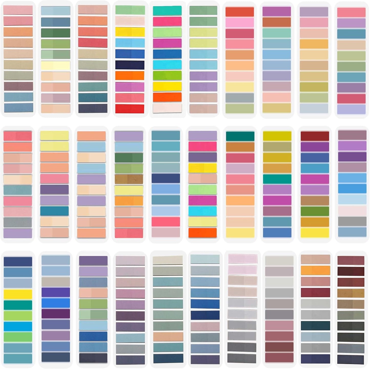 ELII 6000pcs Books Tabs for Annotating Page Tabs Morandi Sticky Index Tabs,Transparent Sticky Notes Tabs Label Stickers Index Tabs for Reading Notes, Classify File