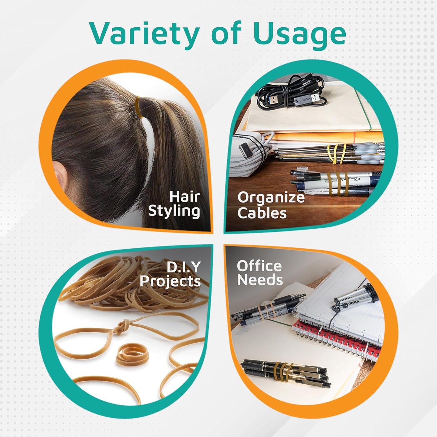 PlasticMill Rubber Bands - #33 Size - Natural Rubberbands - 1LB/500 Count.