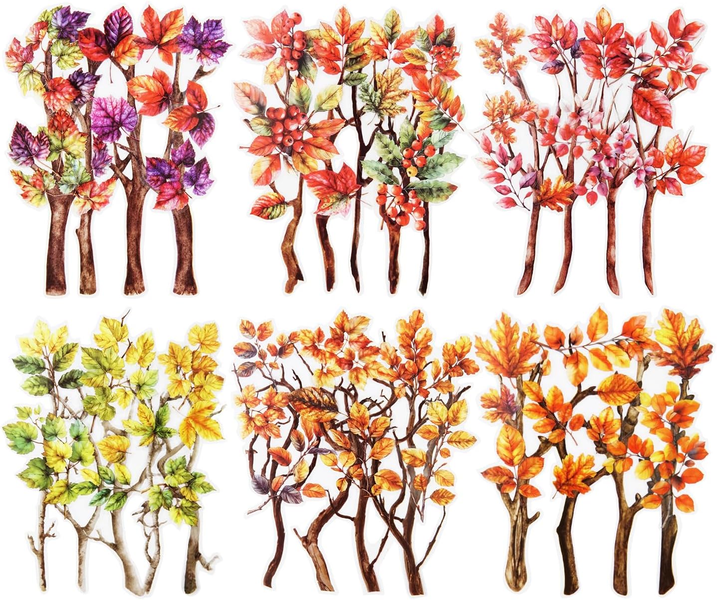 Foliage PET Sticker Set, 150PCS Leaf and Branch Stickers for Scrapbooking, Journaling, DIY Crafts, and Art Supplies