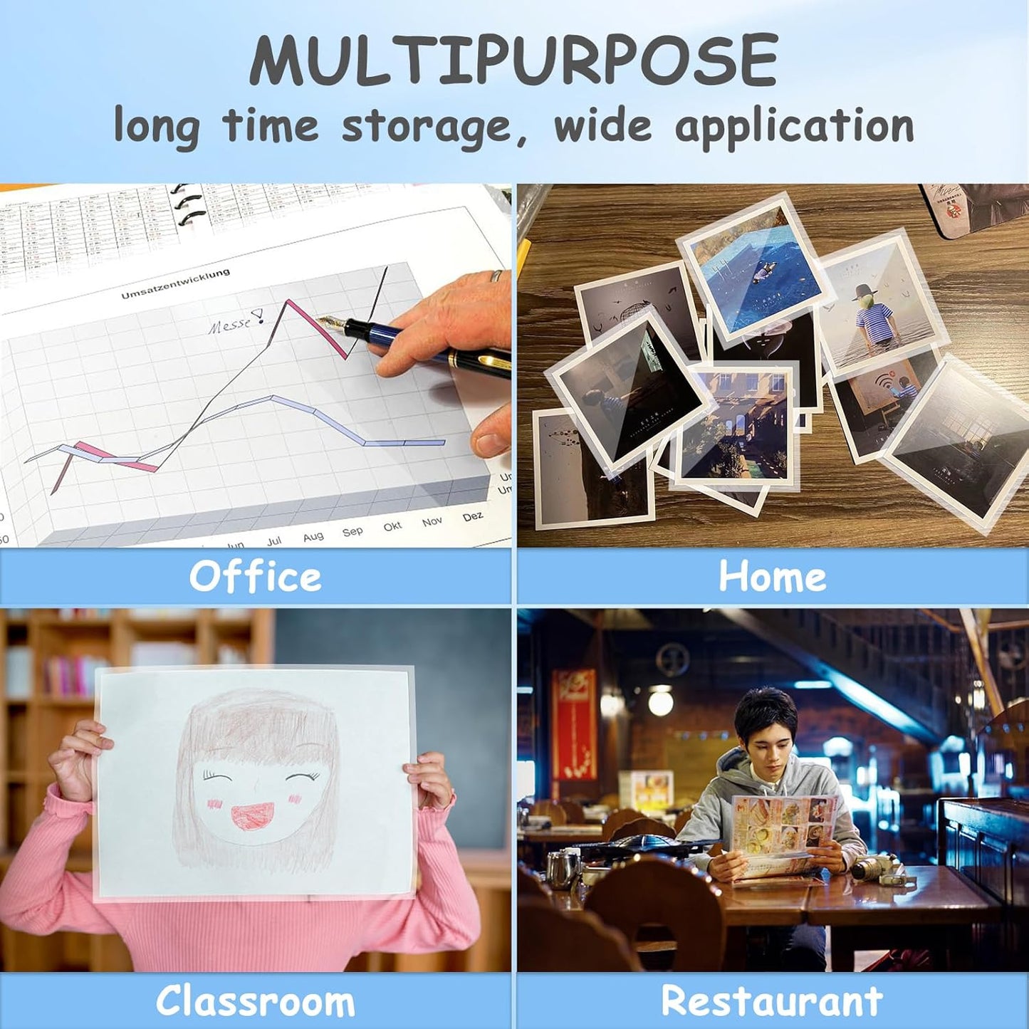 [3mil 500 Pack] InpourPack Laminating Pouches, 3 Mil Clear Thermal Laminating Pouches 9 x 11.5 Inch Laminating Sheets for Laminator, Holds 8.5 x 11 Inch Sheets