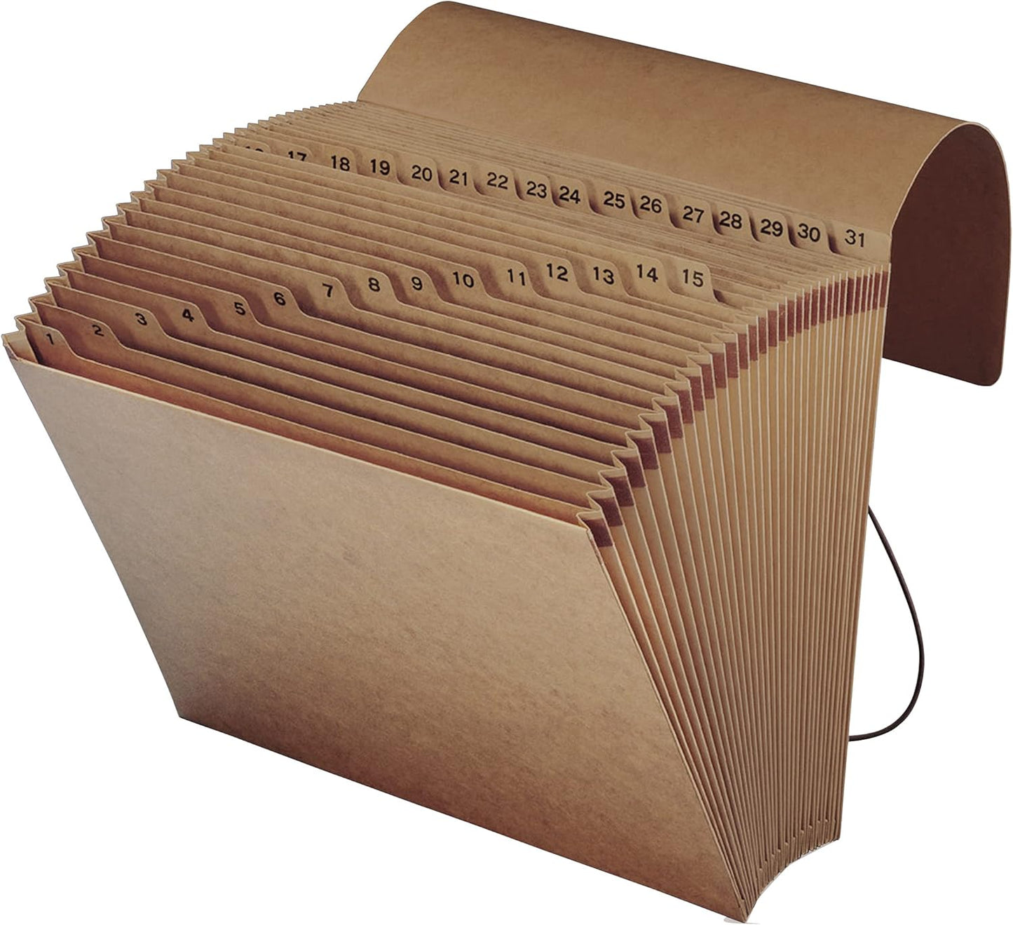 Smead Expanding File with Flap and Cord Closure, 31 Pockets, Daily (1-31), Letter Size, Kraft (70168), (Pack of 6)