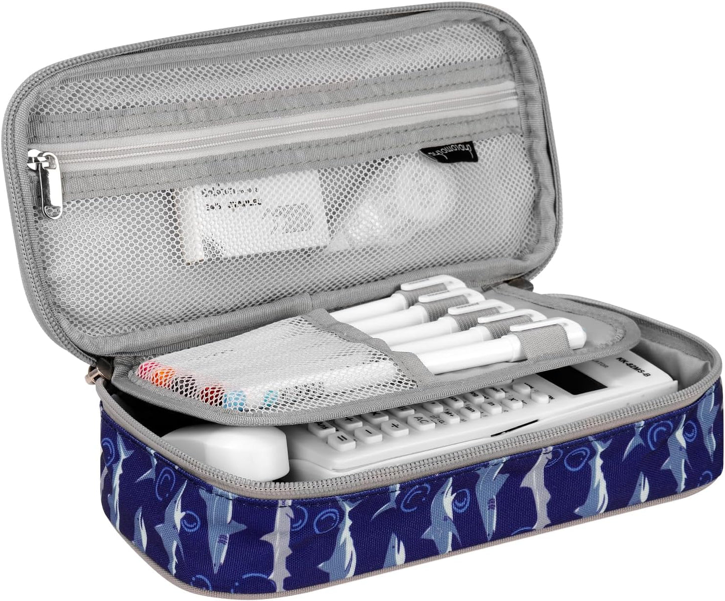 Choco Mocha Lightning Pencil Case for Boys, Soft Pencil Case Kids Pencils Pouch for Kindergarten Boys, Blue