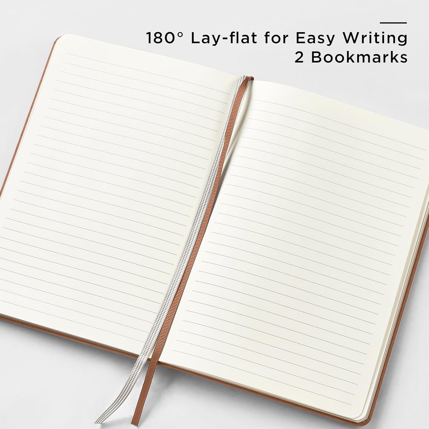 A5 Lined Leather Journal and Pen Set for Women&Men, Gift Box Included, Hardcover Notebook with 160 Pages 100GSM Thick Paper, for Work, Business, School or Home Writing(Light Brown)