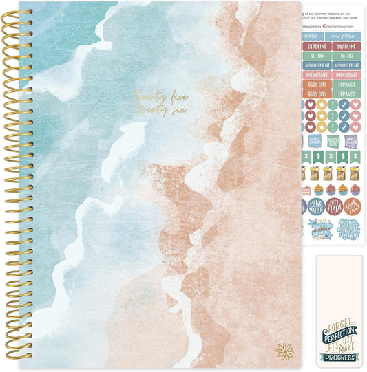 bloom daily planners 2025-2026 (8.5" x 11") Academic Year Day Planner (July 2025 - July 2026) - Weekly & Monthly Dated Agenda Organizer with Stickers & Tabs - Ocean Oasis