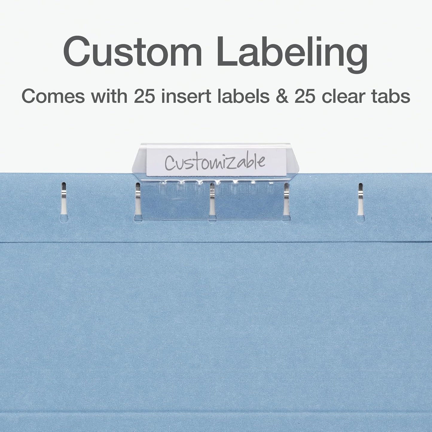 Pendaflex Hanging File Folders, Letter Size, Assorted Colors for Home, Office Filing Cabinet, 1/5-Cut Adjustable Tabs, 25 Per Box (81698)