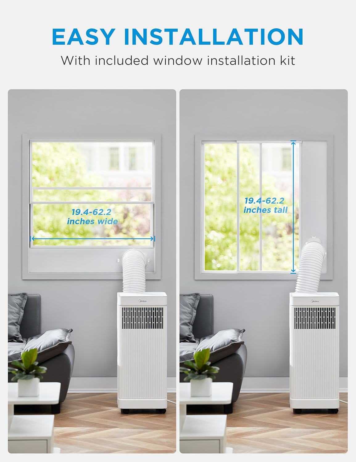 Midea MAP07S1AWT-A Air Conditioner, 10,000 BTU-Smart, White