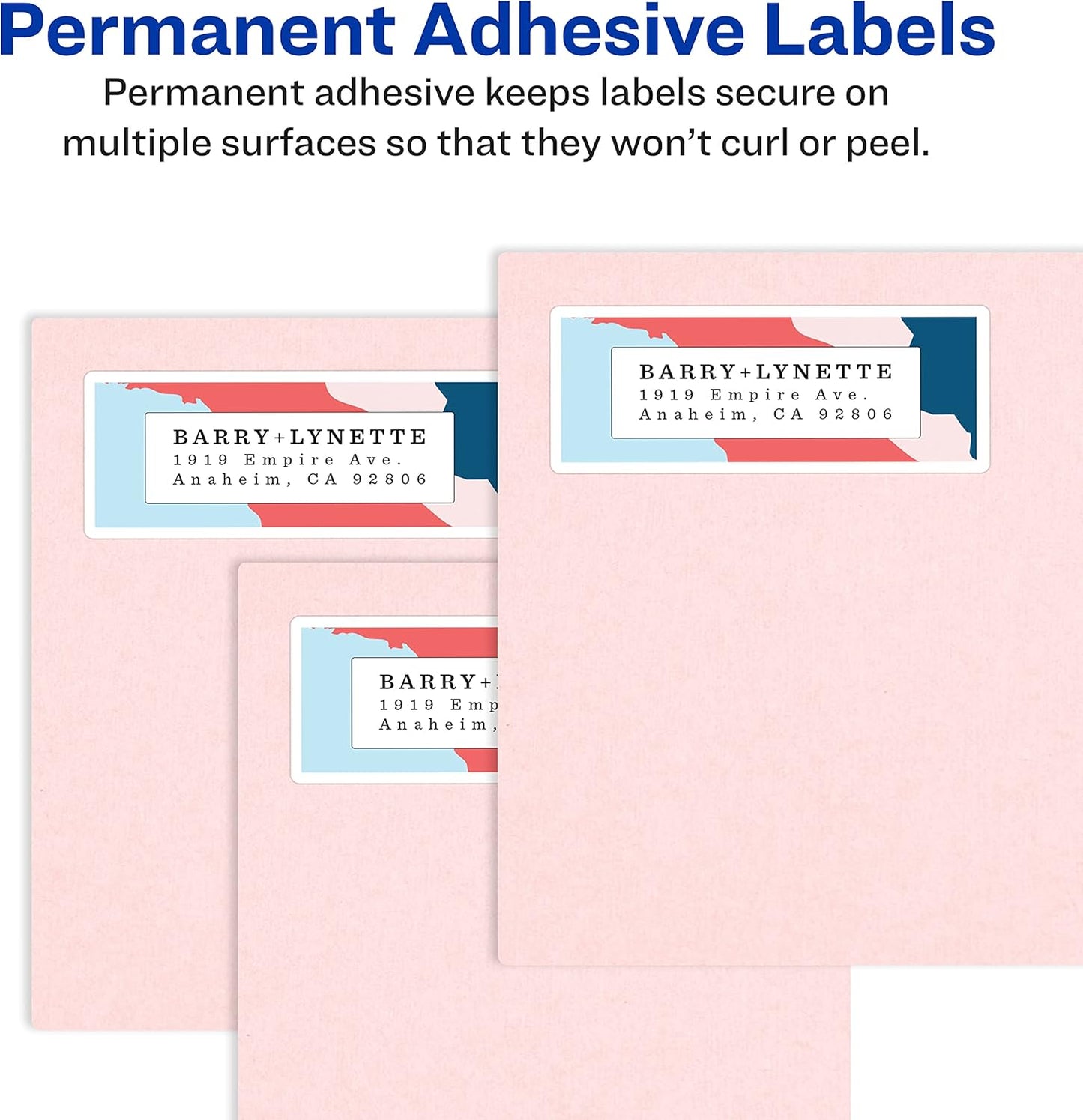 Avery Mailing Address Labels, Inkjet Printers, 10,000 Labels, 1/2 x 1-3/4, Permanent Adhesive, Easy Peel (5 Packs 8167)
