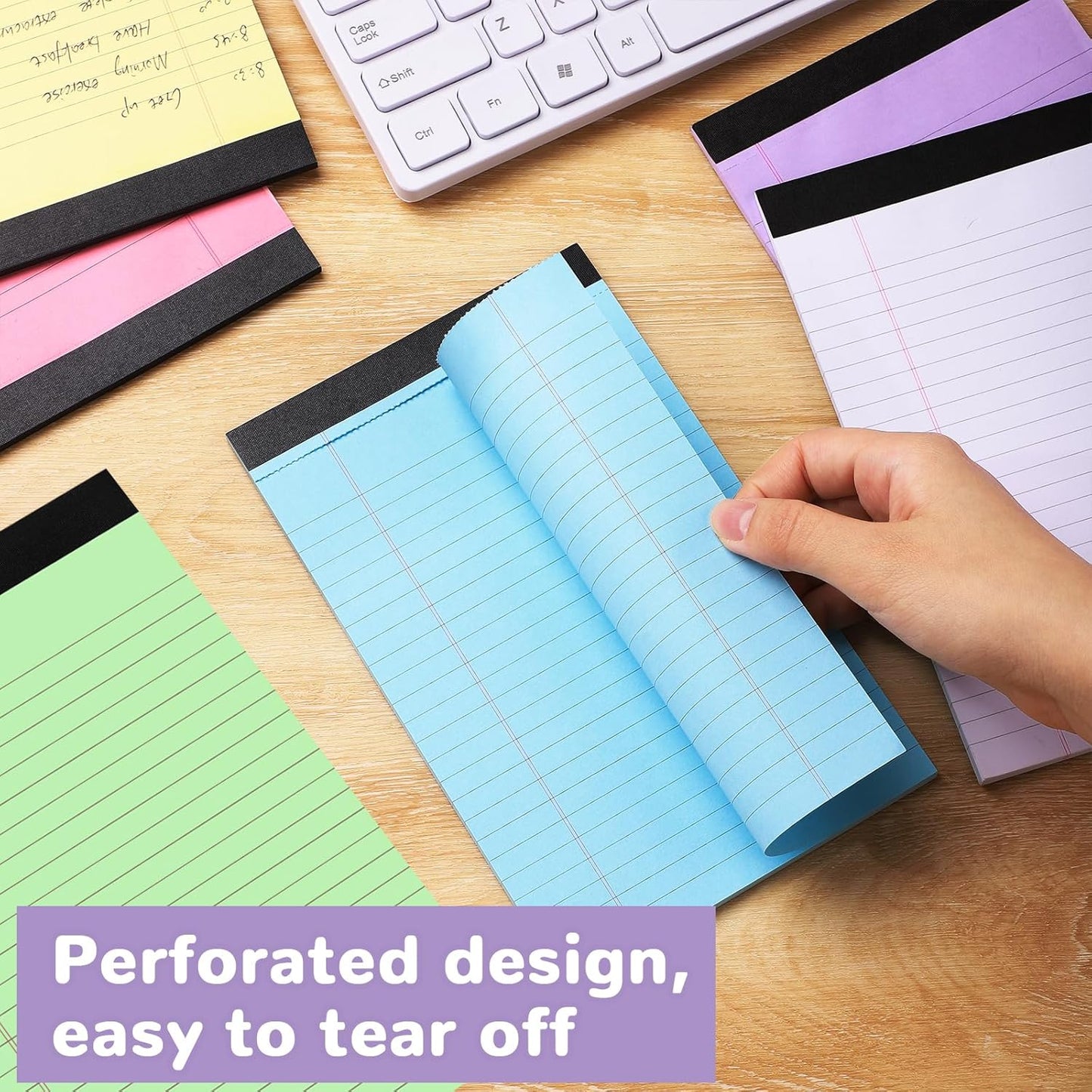 12 Packs Legal Pads 5x8, Totally 360 Sheets Colored Legal Pads 5x8 College Ruled Writing Pads Small Note Pads 30 Sheets/Pad Tablets Lined Notepad for School, Office, To-Do Lists