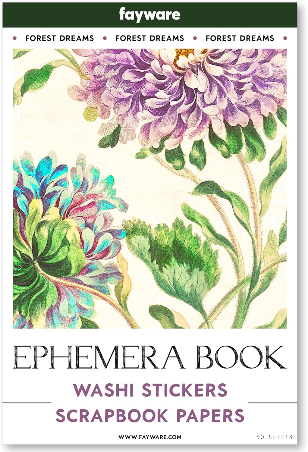 Washi Vintage Stickers for Scrapbooking - Ephemera Book for Journaling with 453 Stickers and 20 Scrapbook Papers. Ephemera for Junk Journals, Journaling Supplies