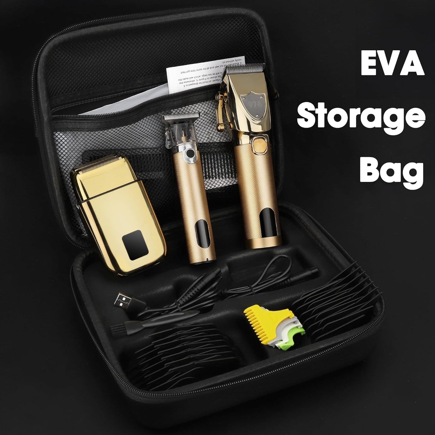 Lanumi Professional Hair Clippers Trimmer for Men Electric Razor Shavers/Beard Trimmer/Rechargeable Clippers and Trimmers Beard Trimmer Barber Kit with Travel Case Clippers for Hair Cutting Gifts