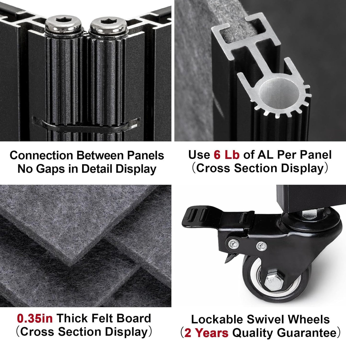 Room Partition,Office Divider,Portable Commercial Screen Dividers,Privacy Partition Separator,Classroom School Dividers,10'6"L* 6'7"H,5 Panel,Light Grey