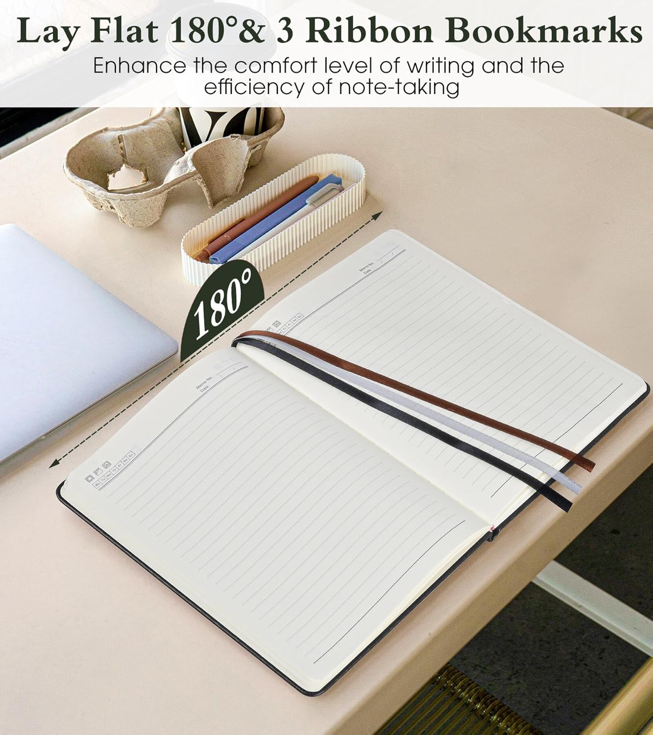 Lined Journal Notebook for Men Women, 160 Pages Ruled Paper, Inner Pocket, A5 Hardcover Vintage Leather Notebooks for Work, School, Travel Journaling, Daily Diary, Notepad 5.8" x 8.5" (Black)