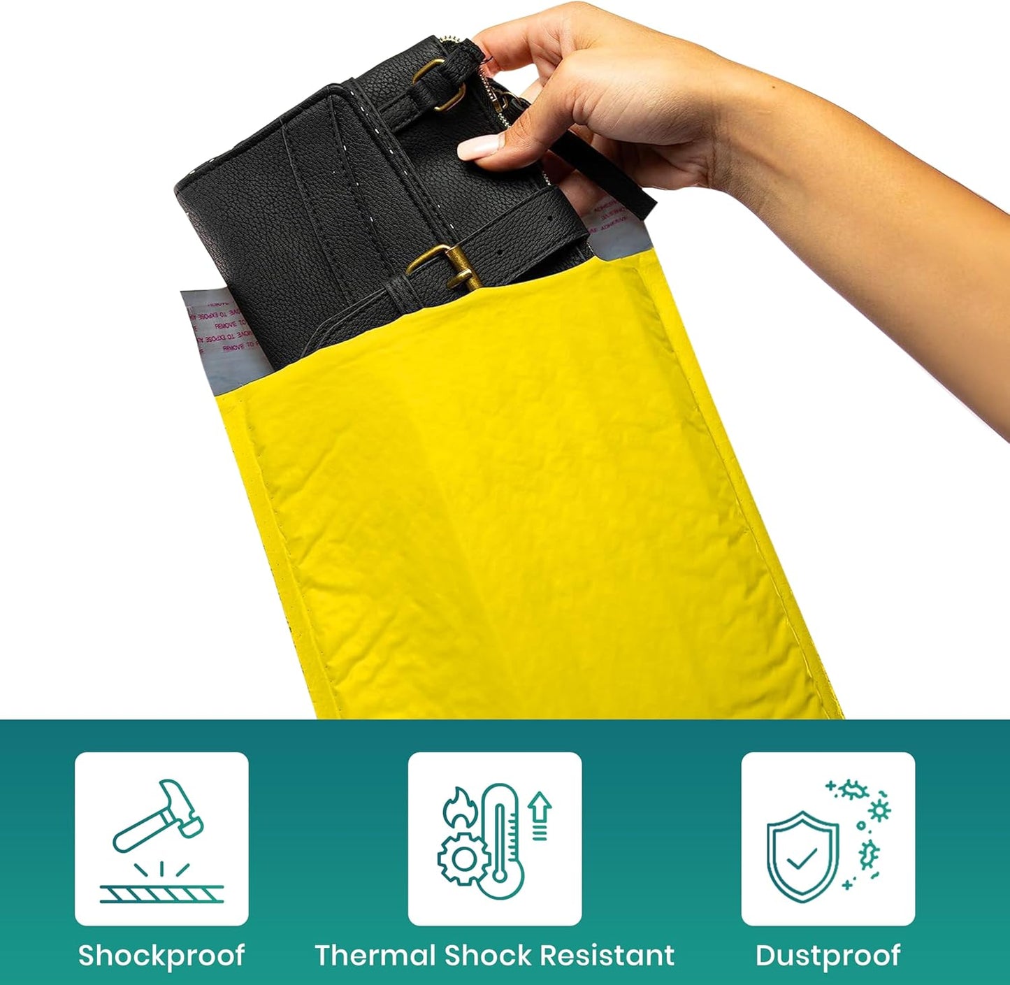 Levex - #2 8.5" x 12" [10 Pack] Yellow Poly Bubble Mailers, Padded Envelope Mailers, Packing Envelope & Mailing Bags for Shipping