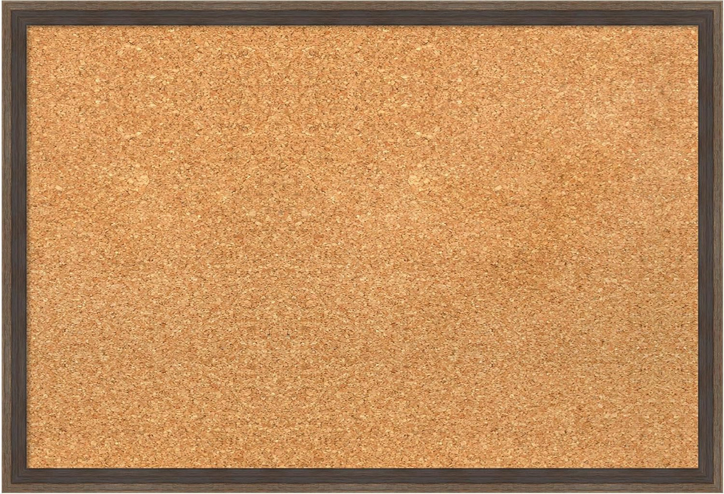 Amanti Art Natural Cork Board for Wall, 17x25 Vision Board with Brown Wood Frame, Medium Corkboard Office Decor for Home Organization, Modern Contemporary Corkboard Pinboard to display items for home