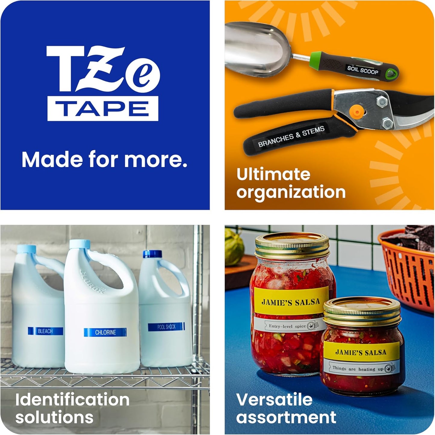 Brother Genuine P-Touch TZe Black Print on White Label Tape (TZeS231), Strong Adhesive Laminated, ~1/2in x 26.2ft (12mm x 8m), for Select P-Touch Label Makers, Water-Resistant, Extra Strength