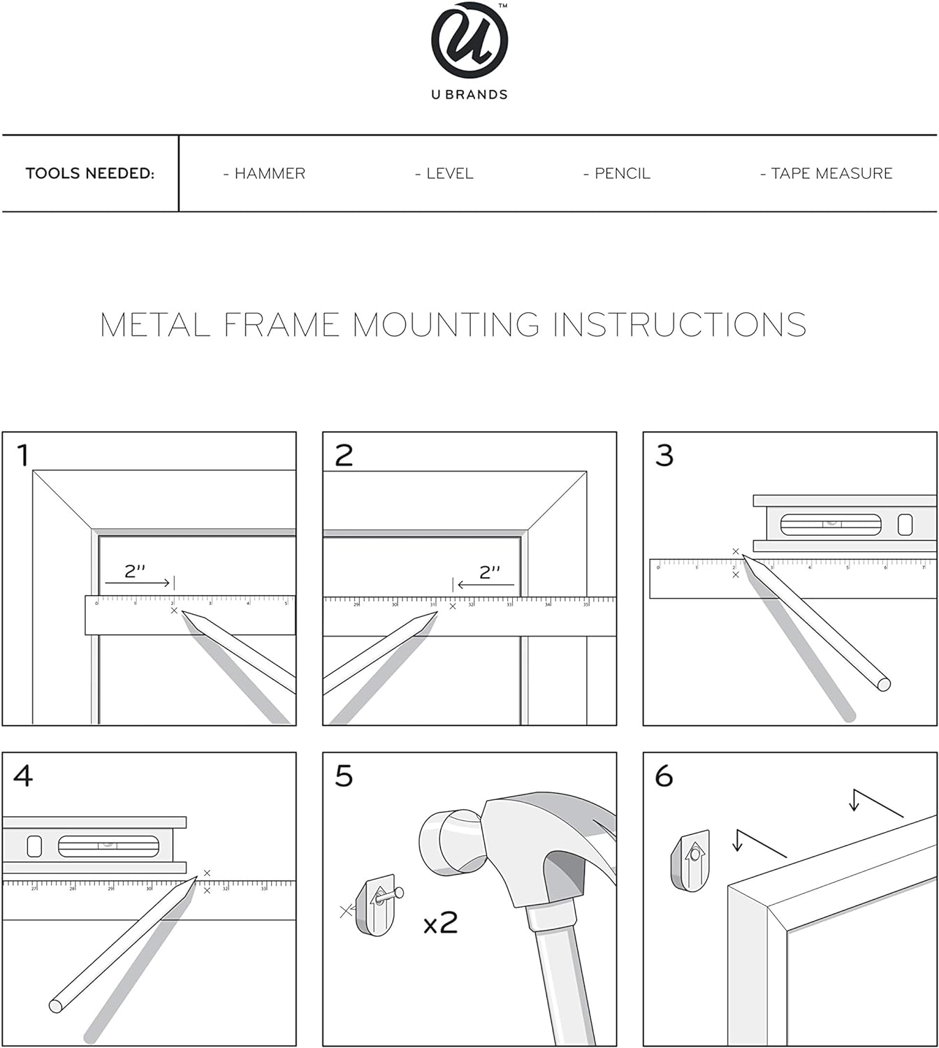 U Brands Cork Bulletin Board, 36 x 48 Inches, Black Wood Frame (2876U00-01)