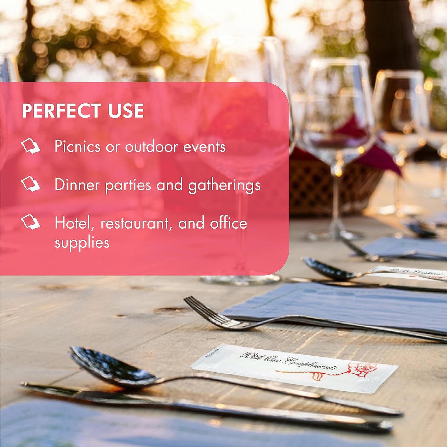 Diamond Wipes Pre-moistened Hand Wipes - “With Our Compliments” Logo 10x8” Extra Thick Lemon-Scented Pack of 250 Individually Wrapped Wet Wipes