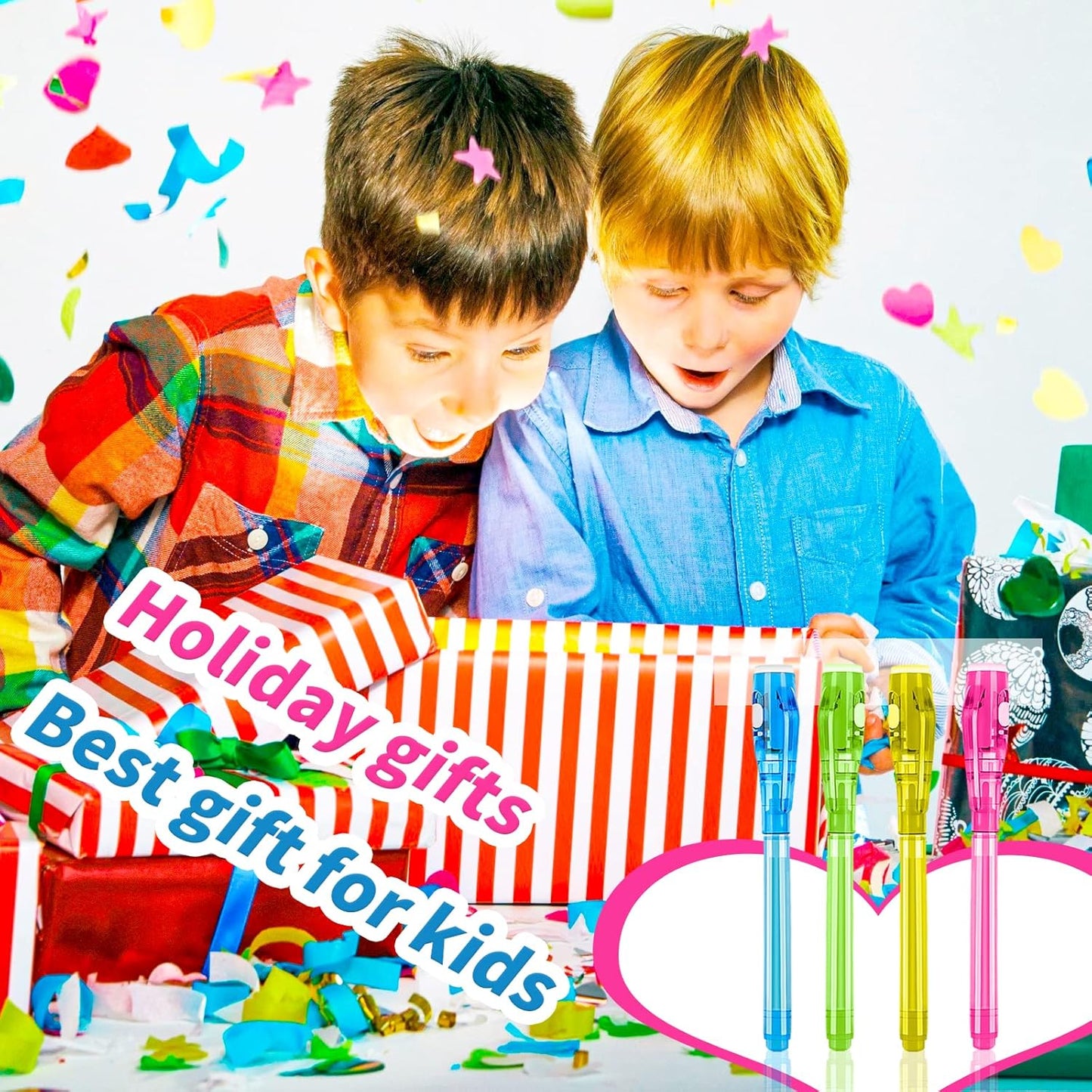 20 Pieces Invisible Ink Pen with UV Light Spy Pen Magic Marker for Kids Party Favors Ideas Gifts Easter Day Halloween Christmas Gifts