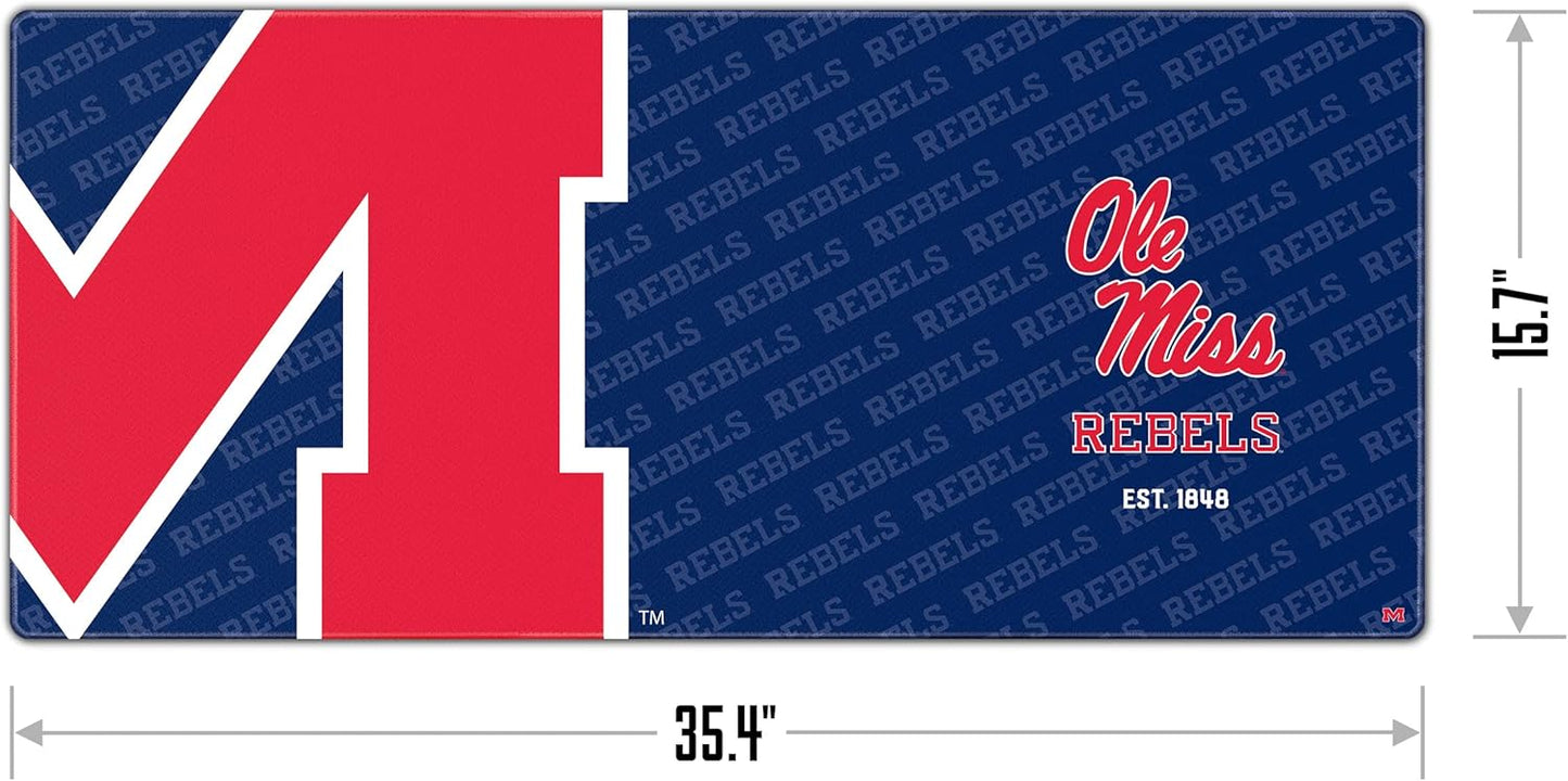 YouTheFan NCAA Mississippi Rebels Logo Series Desk Pad