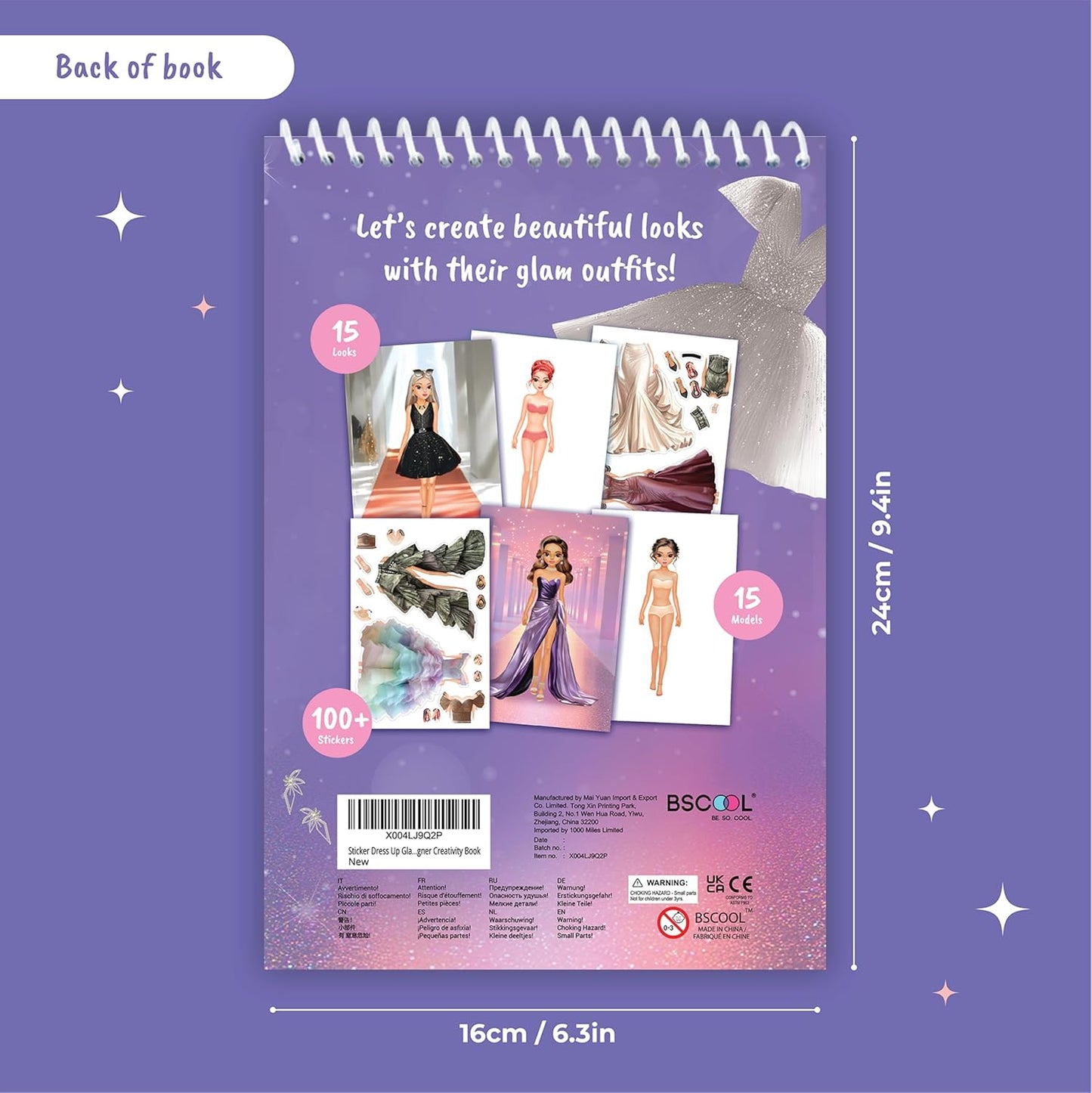 Sticker Dress Up Fashion Runway - Sticker Activity Book for Kids. Learn Girls Fashion Design with Stickers and Guides for Kids 5 and up. Little Designer Creativity Book