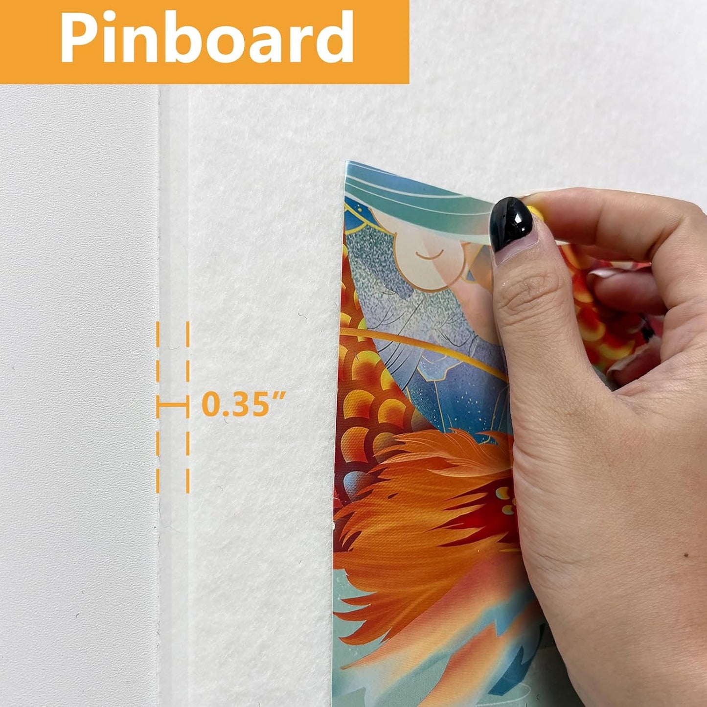 Large Cork Board for Wall with Pins, 36" x 24" Bulletin Board Self-Adhesive Pin Board | Customized 6 Packs Felt Tiles for Office Home Wall Decor, White