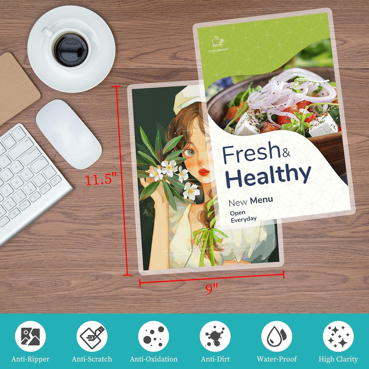 Thermal Laminating Pouches 3 mil, Clear 9 x 11.5 Inch Laminating Sheet Paper for Thermal Laminator, Holds 8.5 x 11 Inch Letter Size Sheets Lamination Sheet (100 Pack)