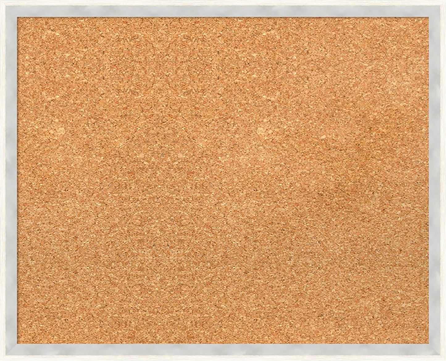 Amanti Art Natural Cork Board for Wall, 17x21 Vision Board with White Frame, Small Corkboard Office Decor for Home Organization, Modern Corkboard Pinboard to Display Items for Home Organization in