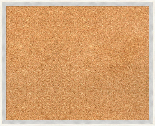 Amanti Art Natural Cork Board for Wall, 17x21 Vision Board with White Frame, Small Corkboard Office Decor for Home Organization, Modern Corkboard Pinboard to Display Items for Home Organization in