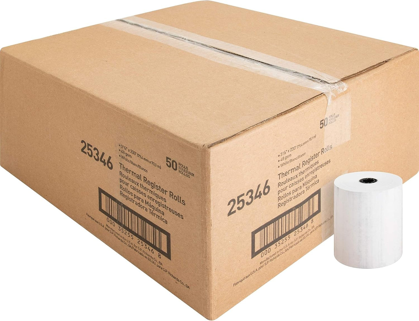 Business Source Thermal Receipt Paper Rolls - Premium Quality 3 1/8" x 230 ft Thermal Paper with 7/16" Core - Crystal Clear Print Technology