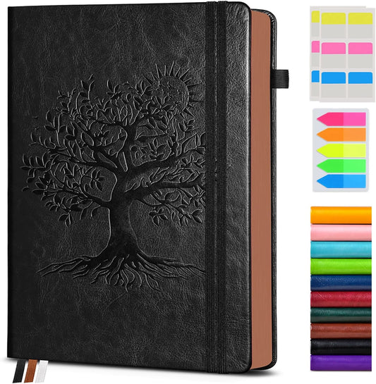 Vintage Leather Journal with 300 Numbered Pages,A4 Lined Journal for Men Women,Daily Journals for Writing,College Ruled Notebook for Work,School,Note taking,Travel Diary,Large (8.5" X 11.3")