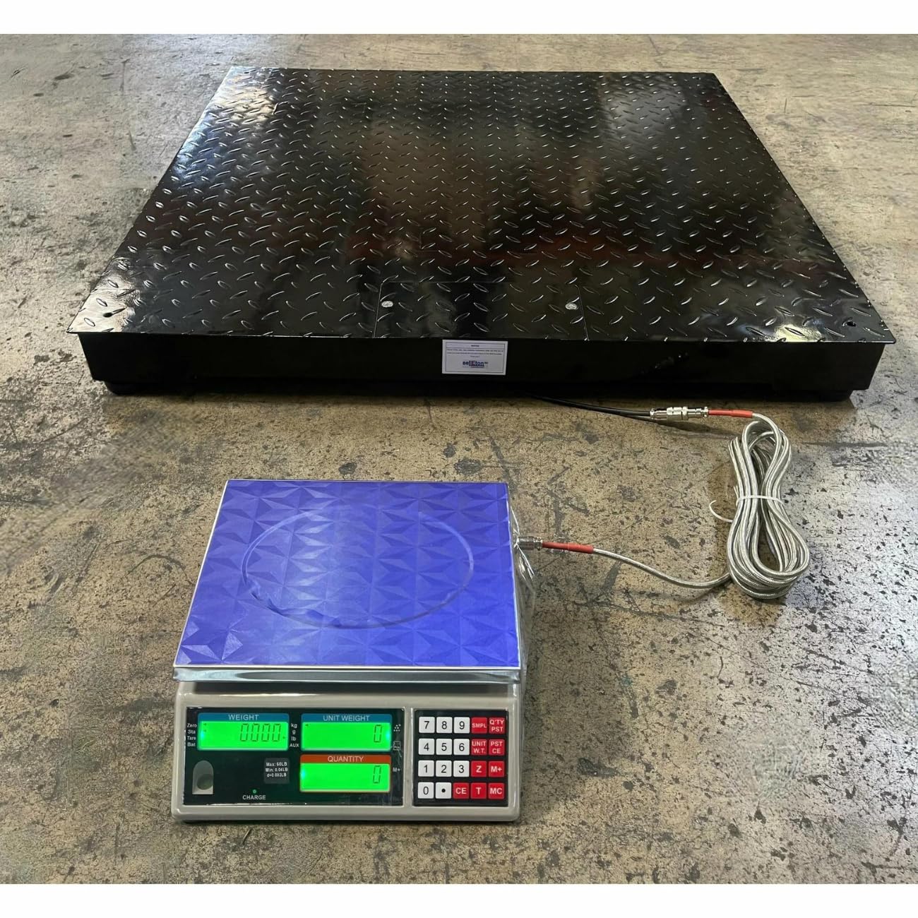 Liberty Scales LS-700-DC Dual Counting Smart Weighing Scale Systems, Size 60" x 96" (5' x 8') - C-Scale (33 lb x .001 lb) / Floor Scale 5000 lb x 1 lb