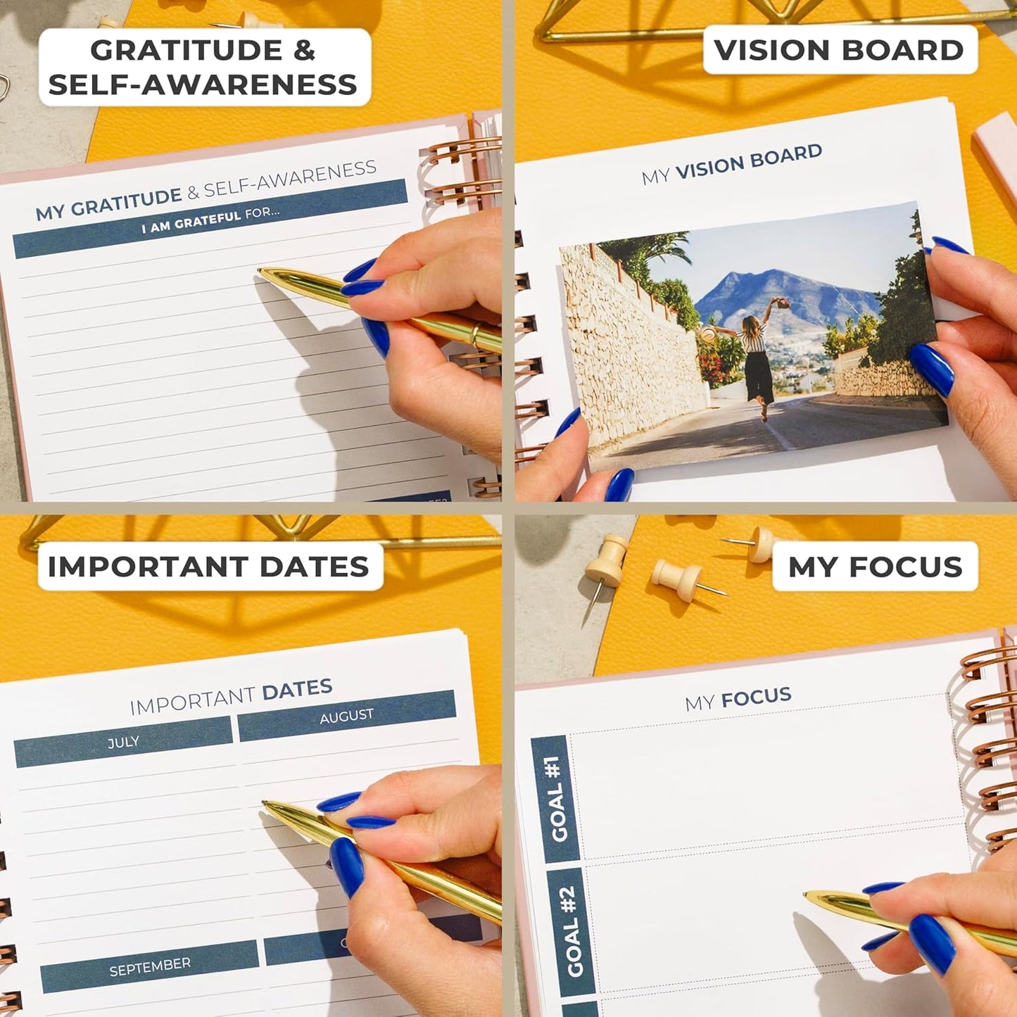 Clever Fox Planner 2nd Edition Spiral – Colorful Weekly & Monthly Goal Planner, Time Management & Productivity Organizer, Undated (Rose Gold)