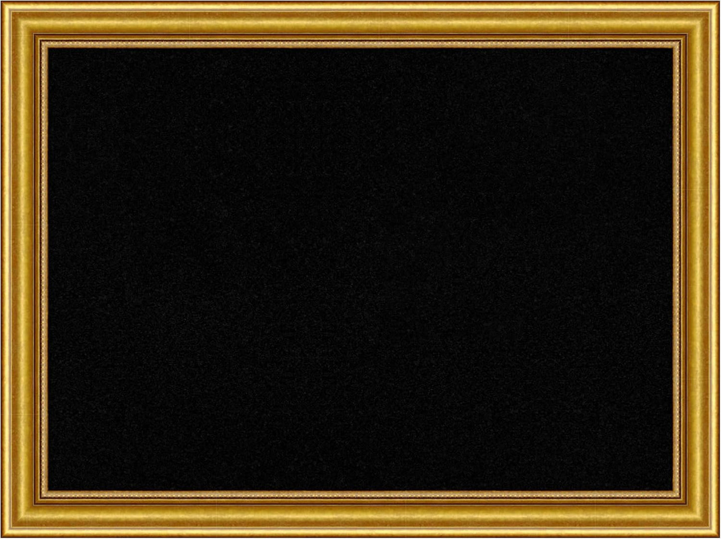 Amanti Art Black Cork Board for Wall, 24x32 Vision Board with Gold Wood Frame, Medium Corkboard Office Decor for Home Organization, Traditional Corkboard Pinboard to display items for home