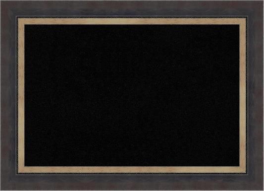 Amanti Art Black Cork Board for Wall, 21x29 Vision Board with Black Wood Frame, Medium Corkboard Office Decor for Home Organization, Casual Corkboard Pinboard to Display Items for Home Organization