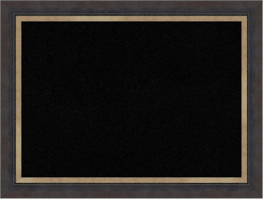 Amanti Art Black Cork Board for Wall, 25x33 Vision Board with Black Wood Frame, Medium Corkboard Office Decor for Home Organization, Casual Corkboard Pinboard to Display Items for Home Organization