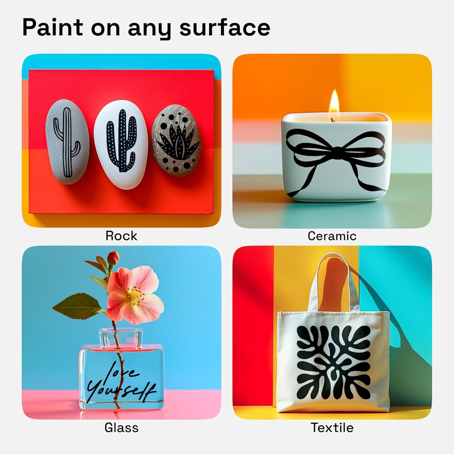 ARTISTRO 2 Black Dual-Tip Acrylic Paint Pens - Multisurface Markers for Fabric, Plastic, & More, 5mm Dot + 1mm Fine Tips