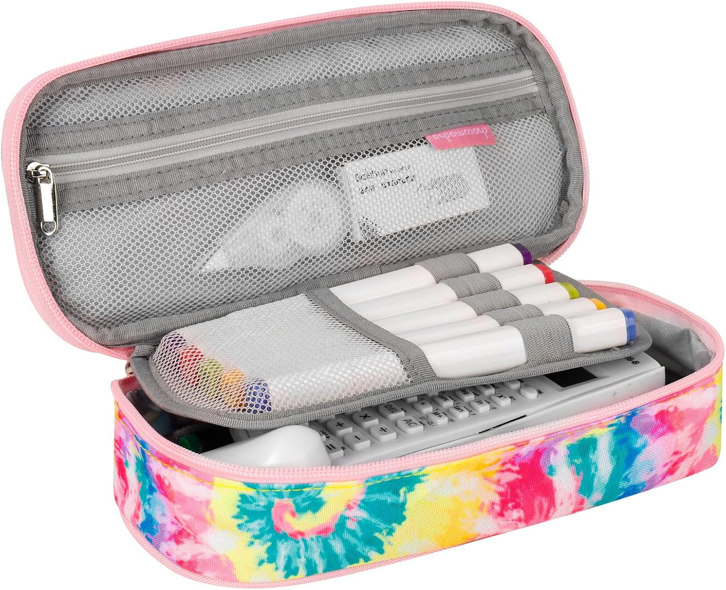 Choco Mocha Cheetah Pencil Case for Girls, Soft Pencil Case Kids Pencils Pouch for Kindergarten Girls, Pink