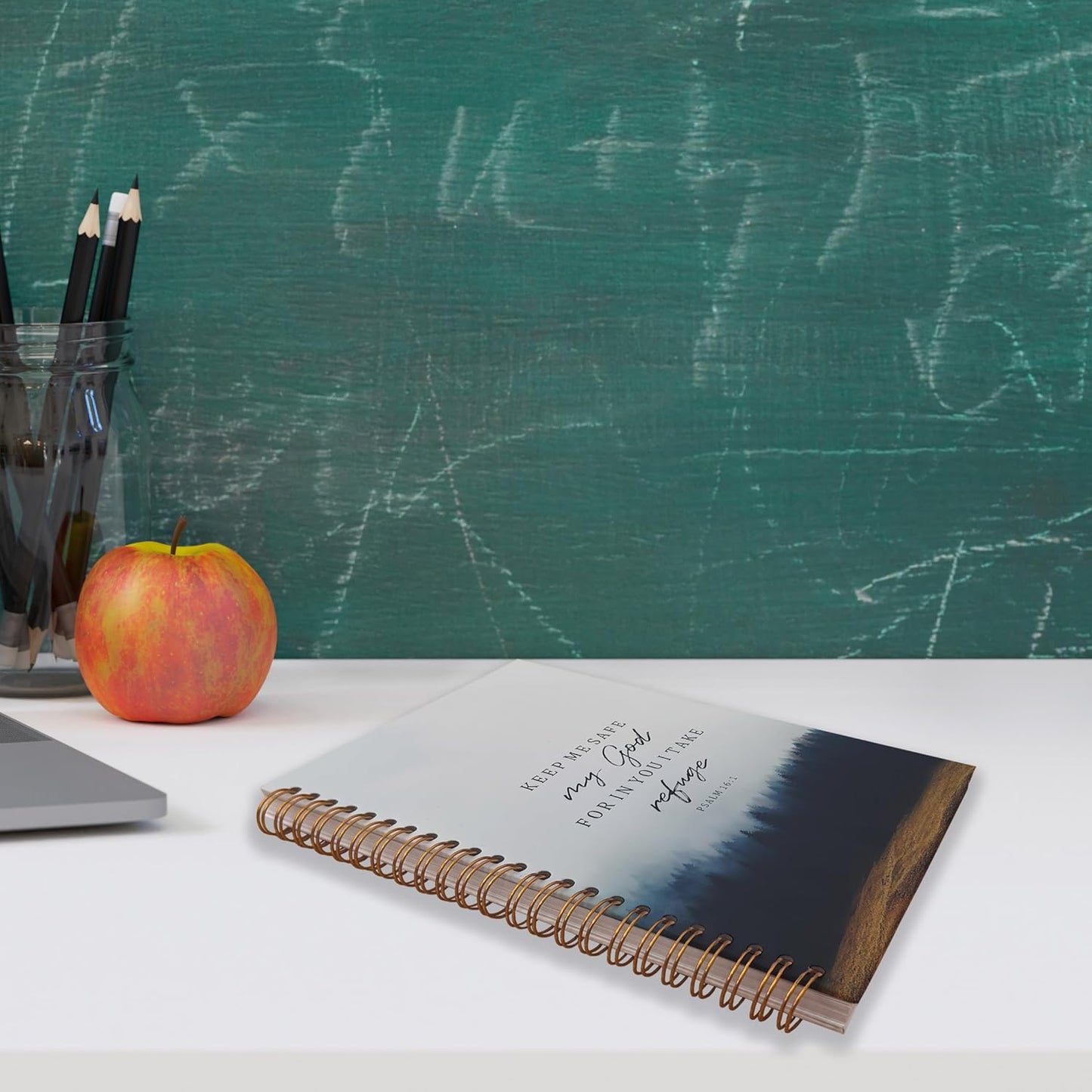 VNWEK Christian Bible Notebook Journal - Christian Gifts for Women Men Faith, Christian Journals for Writing Women, Scripture Journal, Notebook Spiral Bound with, PSALM 16:1 Writing Pads