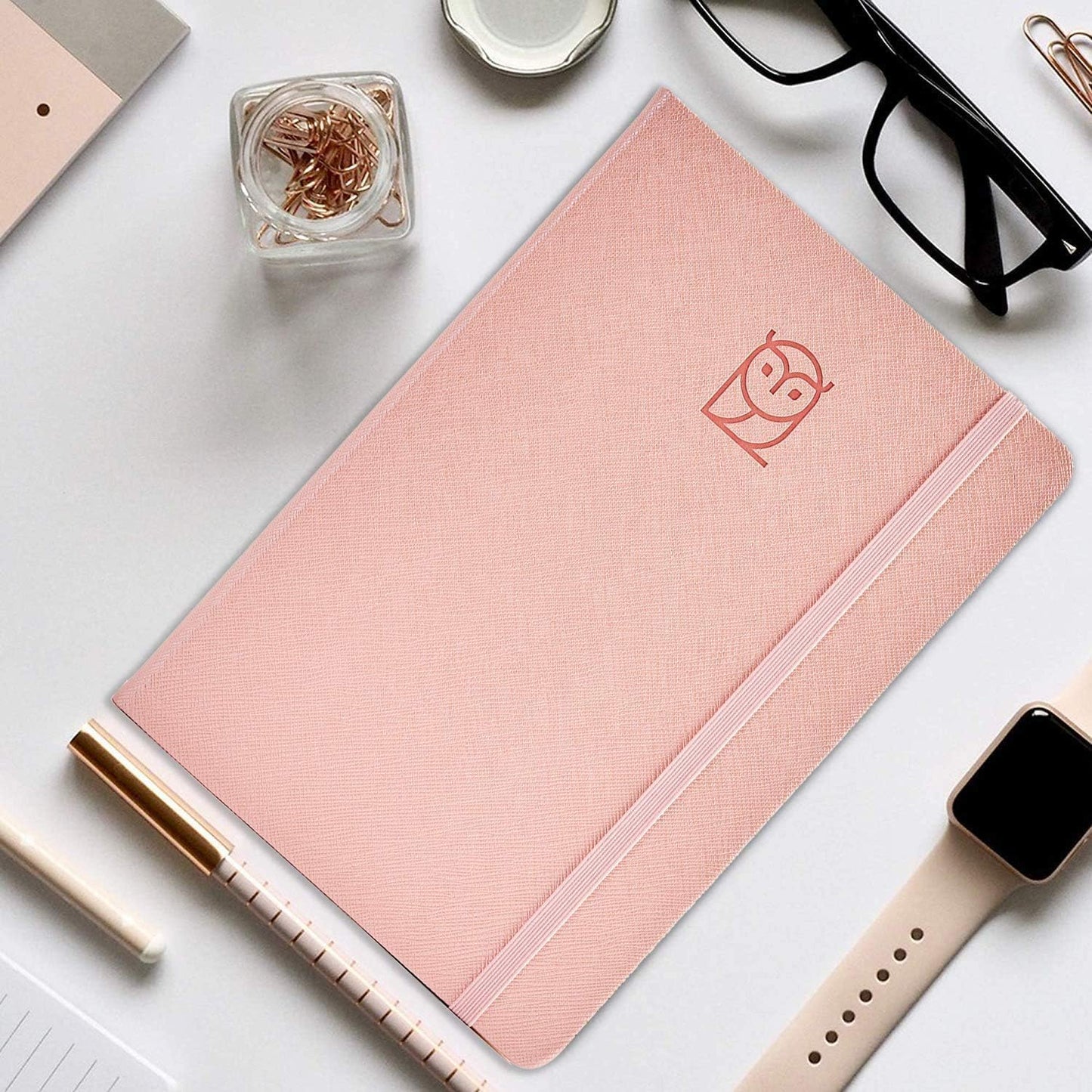 Undated Daily Planner – 3-Month A5 Productivity Organizer with Full Page Per Day, Hourly Schedule, Goal Setting, Habit Tracker, Weekly & Monthly Pages – Hardcover Time Management Notebook (Pink)