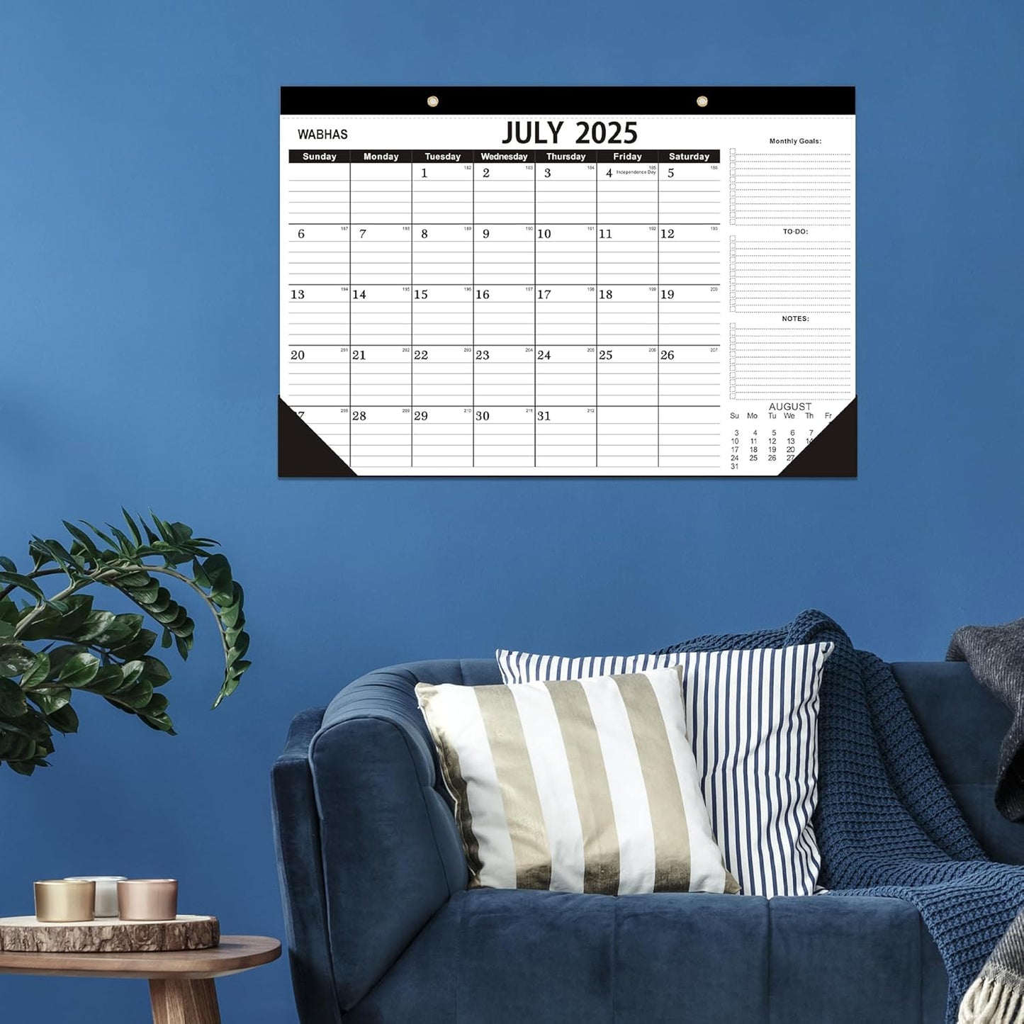 Desk Calendar 2025-2026,July 2025 to December 2026, Desk calendar 2025-2026 with to-do list,Calendar 2025 18 Months,17" x 12" for Home or Office.