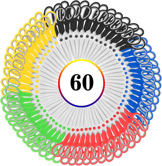 Scissors Bulk 60-Pack, Taotree 8" All Purpose Scissors, Soft Comfort-Grip Stainless Steel Sharp Shears for School Supplies Office Desk Home, Classroom Teacher Sewing Fabric Craft, Right/Left Handed