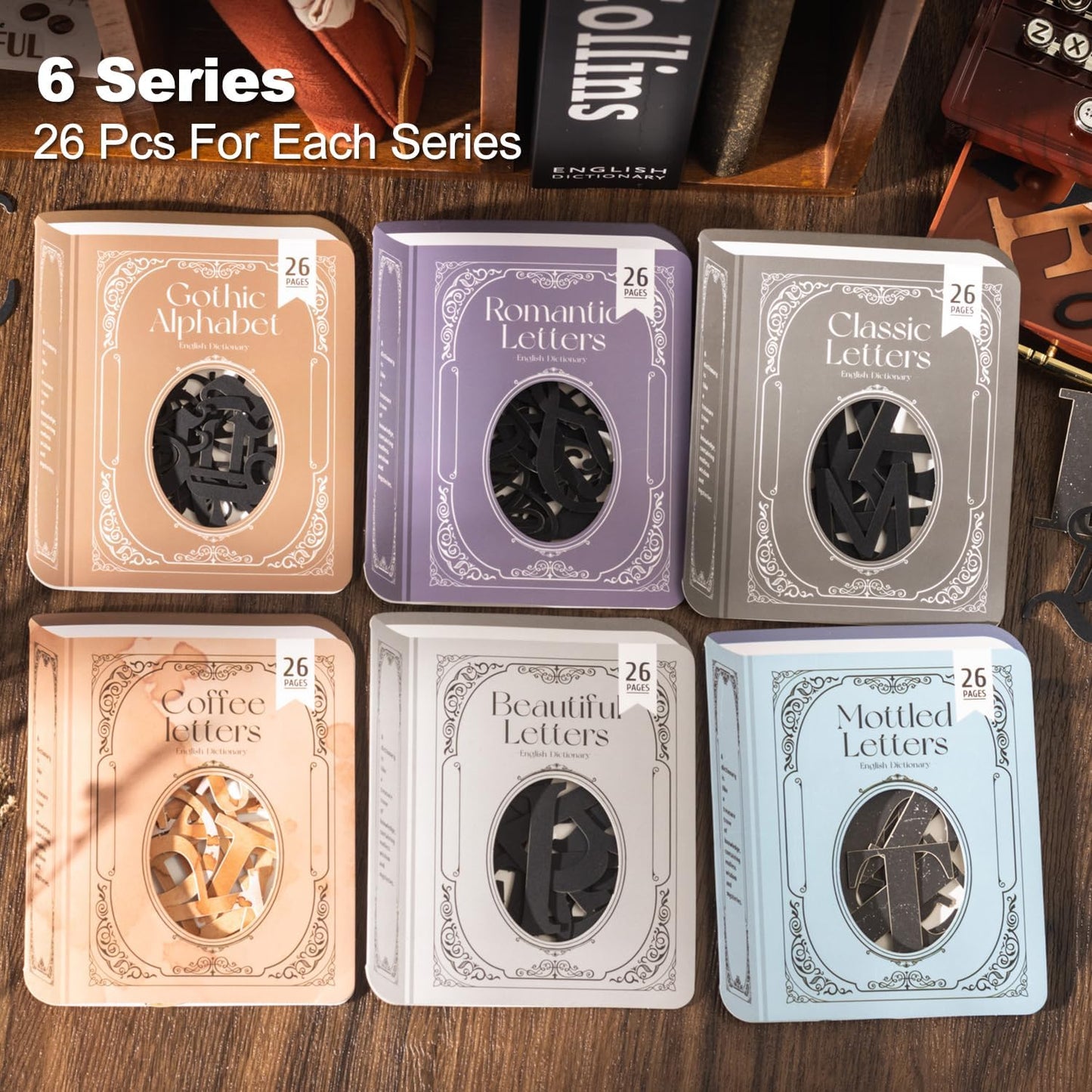 Alphabet Cardstock Sticker Set, 156Pcs Bold Letter Stickers for Scrapbooking, Journaling, Junk Journal Supplies, and DIY Crafts