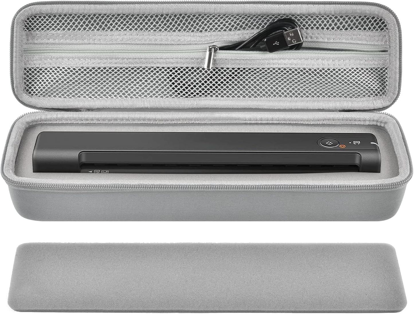 ALKOO Case Compatible with Epson Workforce ES-50/ ES-60W/ ES-55R/ ES-65WR/ DS-30/ DS-70/ DS-80W Portable Sheet-Fed Document Scanner, Storage for Epson Scanner for PC and Mac- Grey (Box Only)